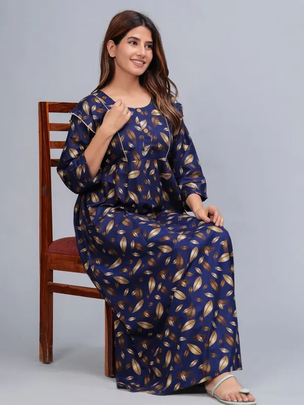 D_Vastra_Blue_Cotton_Nighty_For_Women