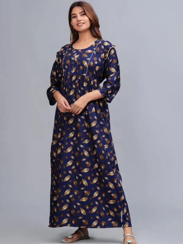 D_Vastra_Blue_Cotton_Nighty_For_Women