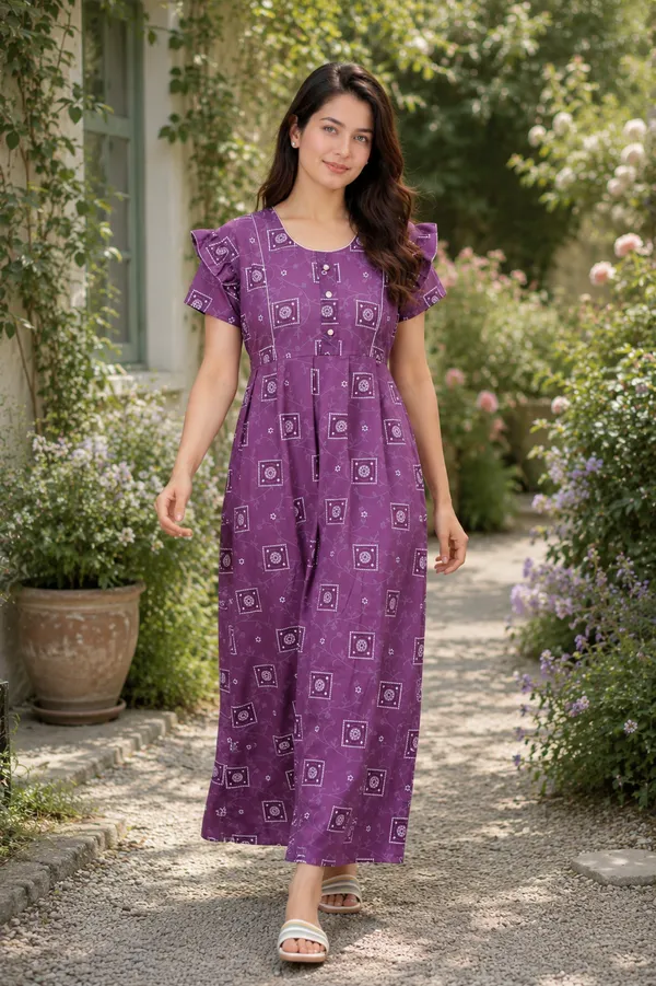 D_Vastra_Purple_Cotton_Nighty_For_Women