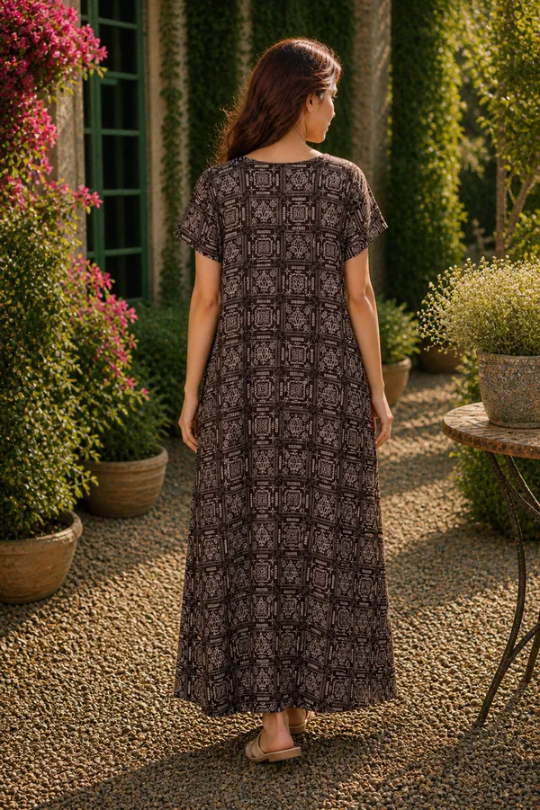 D_Vastra_Brown_Cotton_Nighty_For_Women