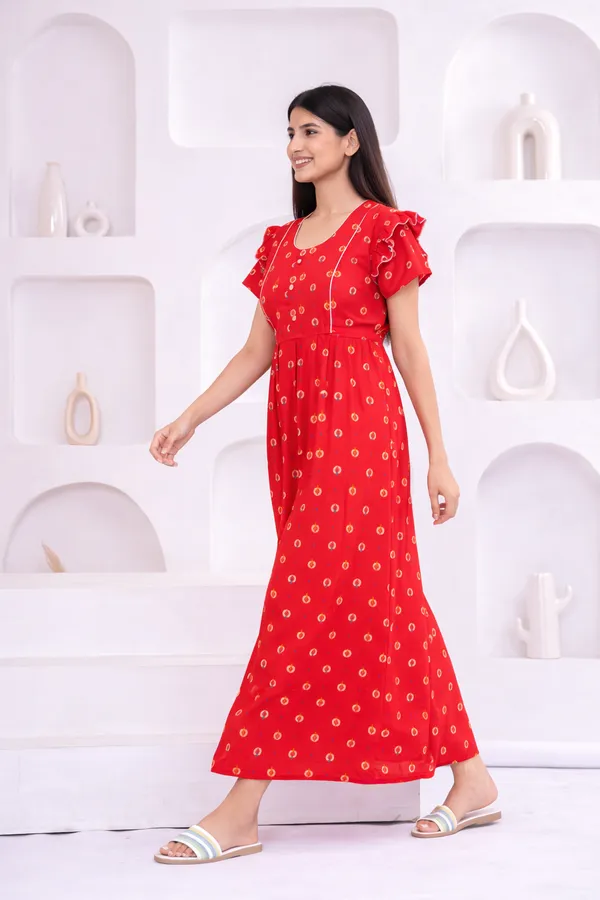 D_Vastra_Red_Cotton_Nighty_For_Women