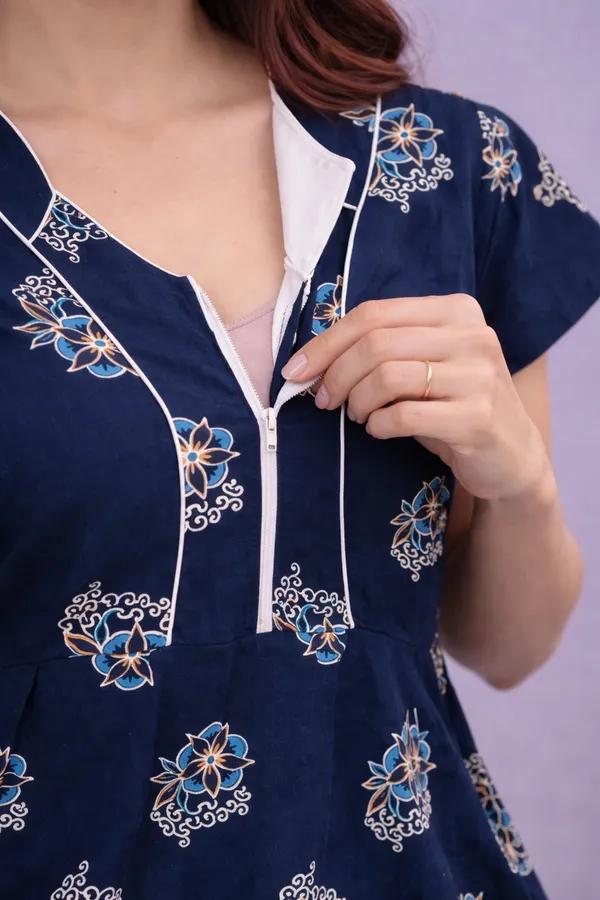 D_Vastra_Navy_Blue_Cotton_Nighty_For_Women