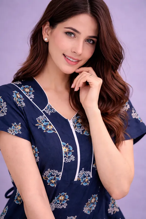 D_Vastra_Navy_Blue_Cotton_Nighty_For_Women