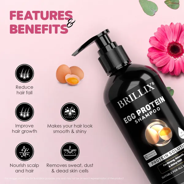 BRILLIX_EGG_PROTEIN_SHAMPOO_-_For_Long,_Strong,_Moisturizing_&_Shiny_Hair,_300_ml