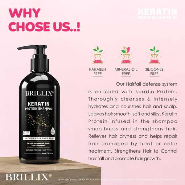 BRILLIX_KERATIN_PROTEIN_SHAMPOO	-_For_Smooth_Hair_Therapy,_Dry_&_Damaged_Hair_Repair,_Suitable_for_Natural_and_Color_Treated_Hair__-300_ml