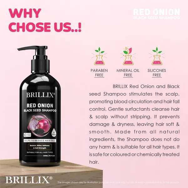 BRILLIX_RED_ONION_BLACK_SEED_SHAMPOO_-_for_Hair_Fall_Control,_Restore_Shine,_Softness_&_hair_Strength_-_300_ml