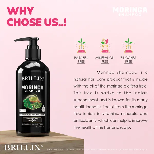 BRILLIX_MORINGA_SHAMPOO_-_For_Stronger,_Silky_&_Shiny_Hair,_300_ml