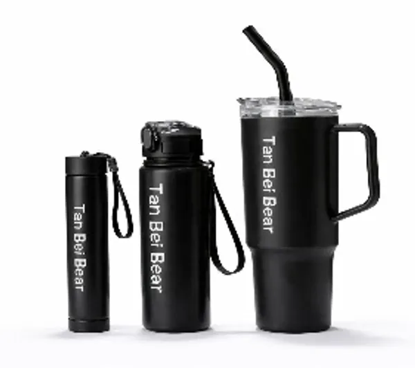 Black_Tan_Bei_Bear_Plastic_Tumbler_3_Pcs