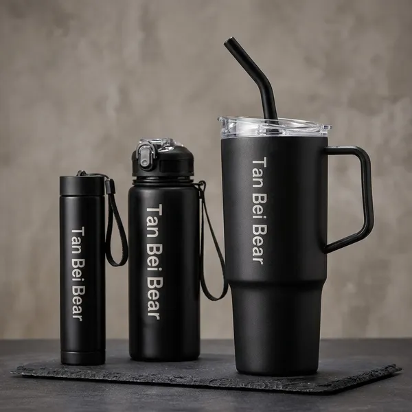 Black_Tan_Bei_Bear_Plastic_Tumbler_3_Pcs