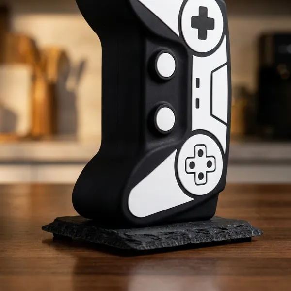 Black_And_White_Controller_Silicone_Water_Bottle