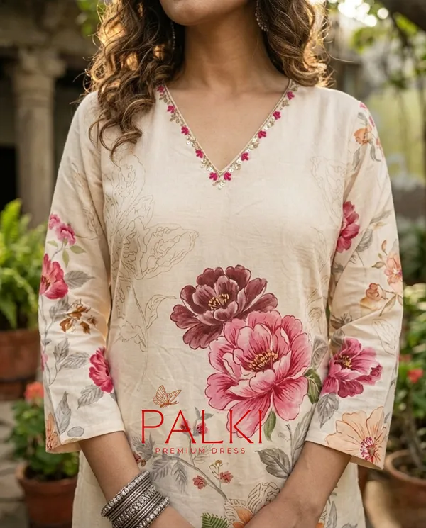 Floral_Cotton_Kurti_Set