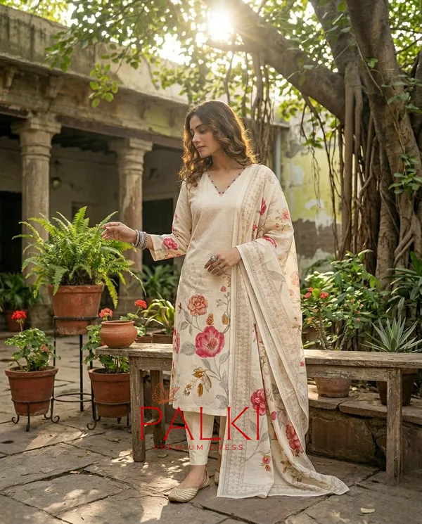 Floral_Cotton_Kurti_Set
