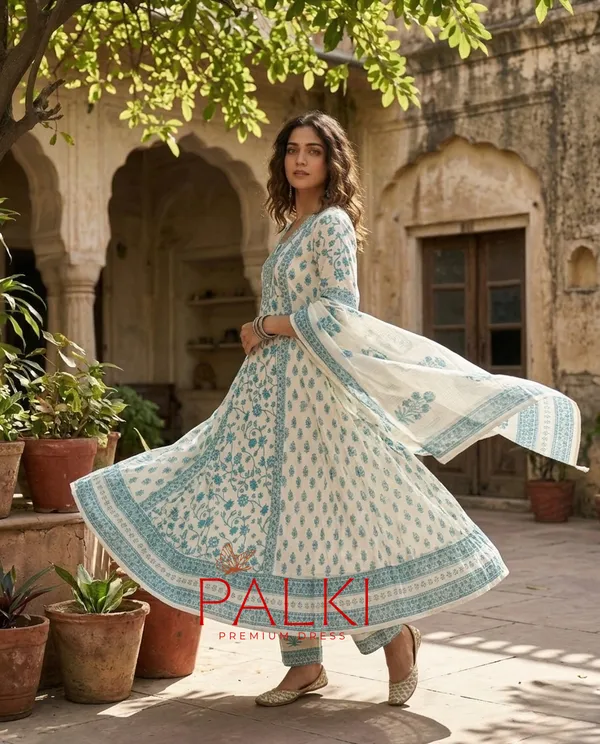 Anarkali_Cotton_Kurti_Set