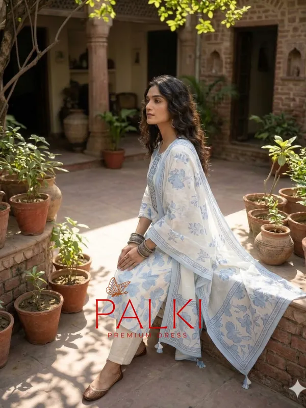 Floral_Cotton_Kurti_Set