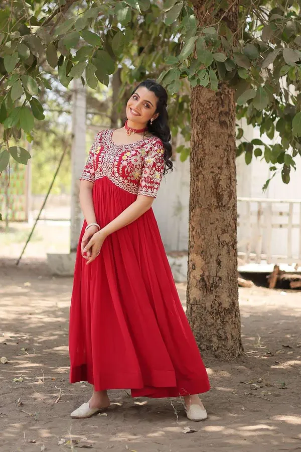 Red_And_White_Festive_Elegance_Ready_To_Wear_Long_Gown
