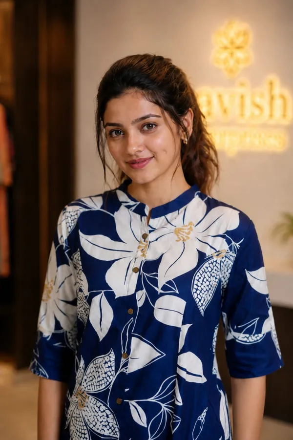 Cotton_Kurta_Pant_Set_for_Women,_Indian_Ethnic_Co-ord_Set,_Summer_Cotton_Cord_Set,_Casual_Daily_Wear_Kurti_Set,_Office_Wear_Outfit_–_Navy_Blue_Floral