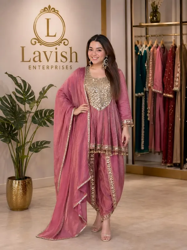 Pink_Crust_Silk_Peplum_Dhoti_Style_Set