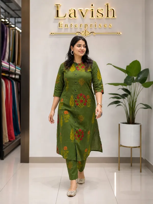 Olive_Green_Floral_Cord_Set_–_Elegant_Ethnic_Charm