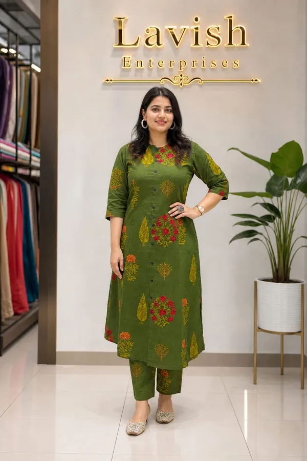 Olive_Green_Floral_Cord_Set_–_Elegant_Ethnic_Charm