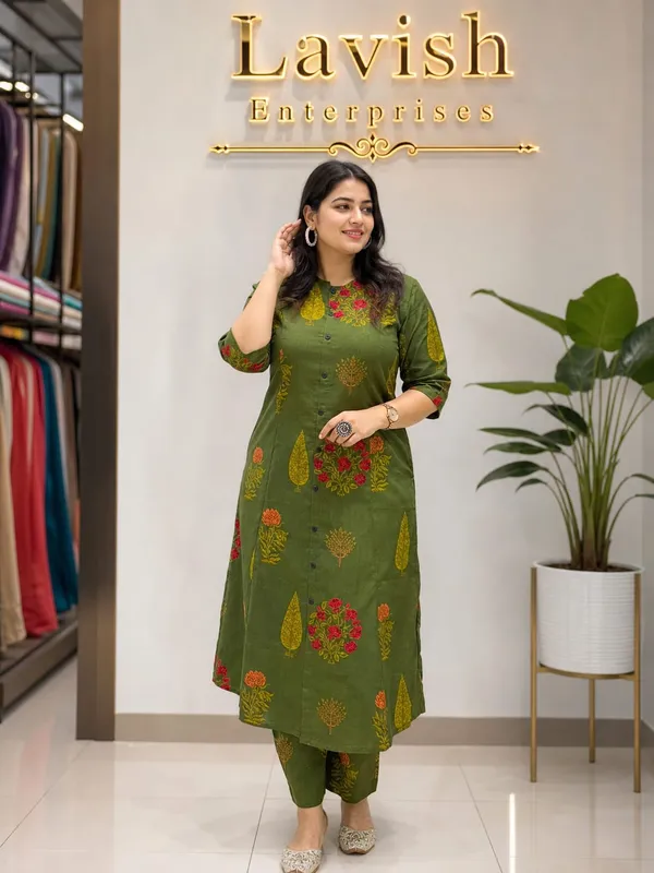 Olive_Green_Floral_Cord_Set_–_Elegant_Ethnic_Charm