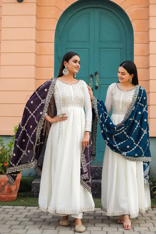 Purple_And_Blue_Flared_Elegance_3_Piece_Anarkali_Gowns