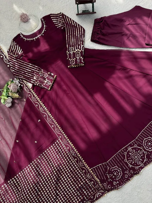 Deep_Purple_Glamorous_Sequin_wedding_wear_palazzo_set_For_Women