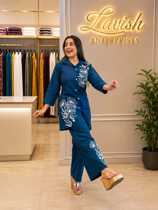 Women_Cotton_Co_Ord_Set,_Floral_Printed_Lounge_Set,_Cotton_Shirt_Pant_Set,_Casual_Matching_Set,_Summer_Outfit_for_Women