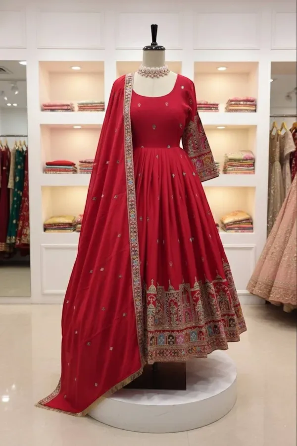 Mauve_Luxury_Chinon_Silk_Embroidered_Gown_Set_With_Pant_Dupatta