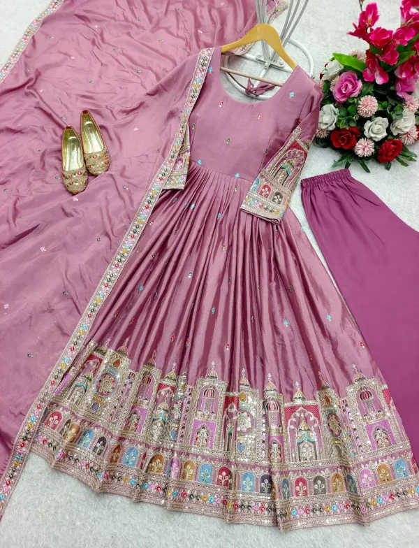 Mauve_Luxury_Chinon_Silk_Embroidered_Gown_Set_With_Pant_Dupatta