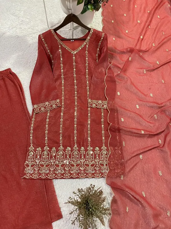 Maroon_luxurious_Crunchy_Silk_Palazzo_Set