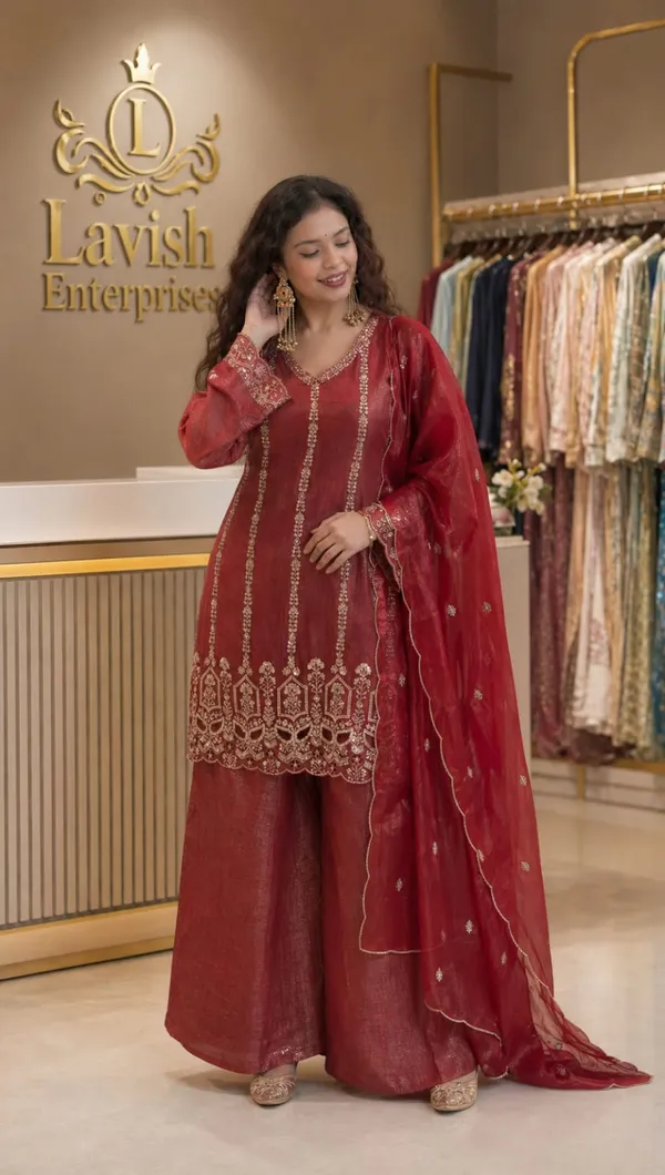 Maroon_luxurious_Crunchy_Silk_Palazzo_Set