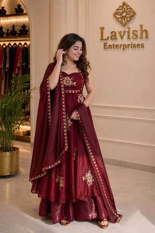 Maroon_stunning_maroon_Anarkali_crafted_in_luxurious_Fandy_Silk