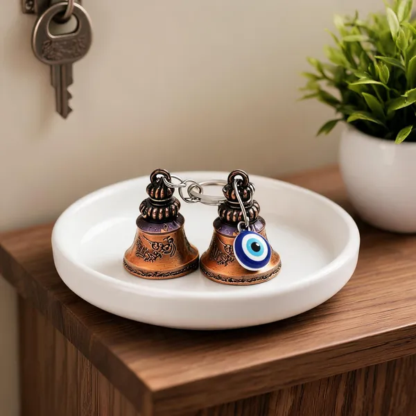 Orange_Metal_Antique_Bell_Evil_Eye_Lucky_Charm_Key_Chain_Unisex_Pack_Of_2