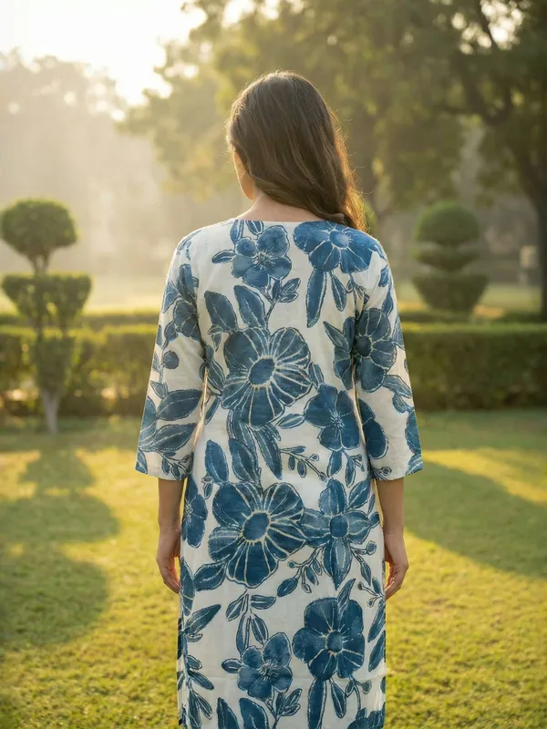 Blue_Cotton_Floral_Print_Printed_Straight_Kurta_For_Women
