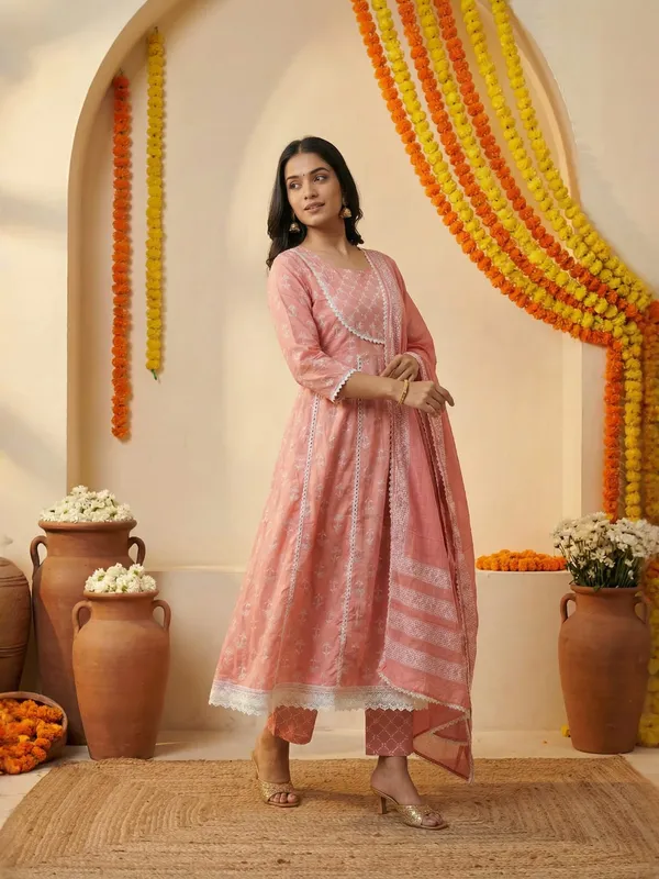 Peach_Embroidered_Kurta_Set_With_Dupatta_For_Women