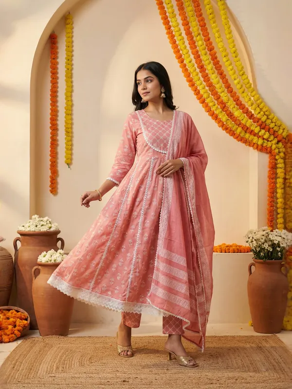 Peach_Embroidered_Kurta_Set_With_Dupatta_For_Women