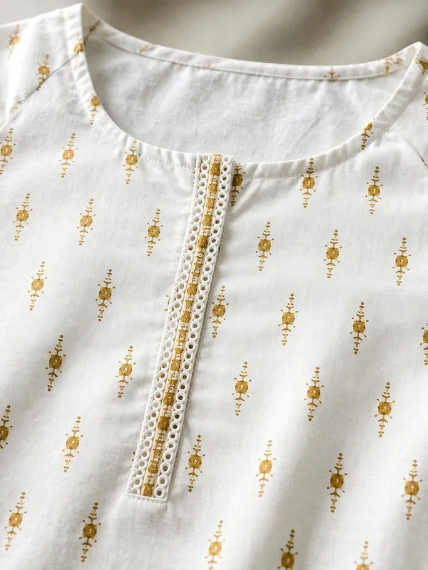 White_Cotton_Printed_Embroidered_Straight_Kurta_For_Women