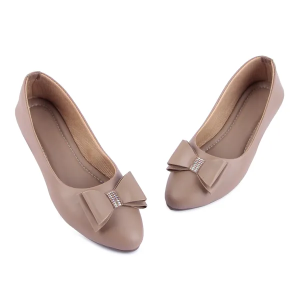 Taupe_Ballet_Flats_With_Bow_Detail_For_Women