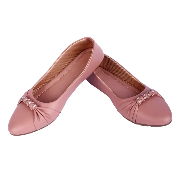 Pink_Ballet_Flats_With_Embellished_Bow_Detail_For_Women