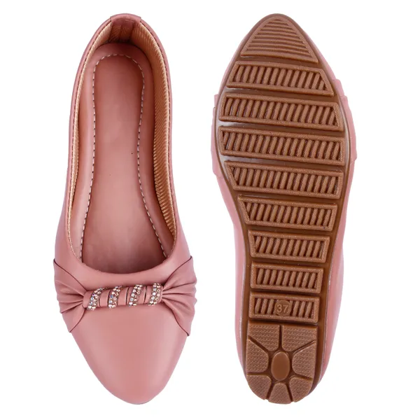 Pink_Ballet_Flats_With_Embellished_Bow_Detail_For_Women