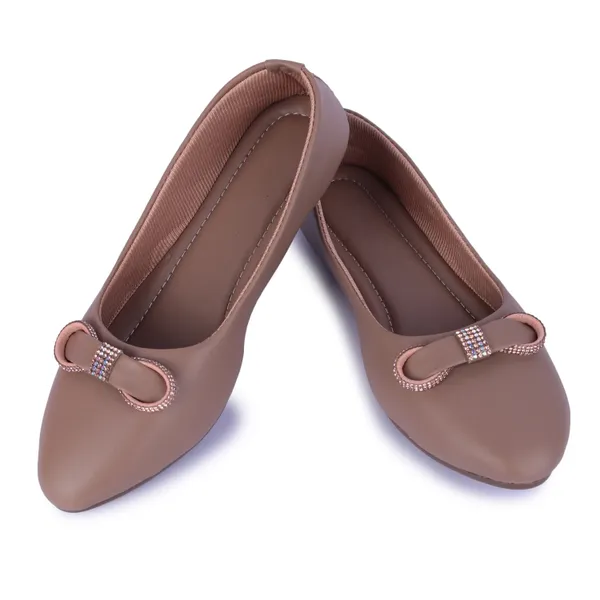 Brown_Casual_Flats_With_Bow_Detail_For_Women