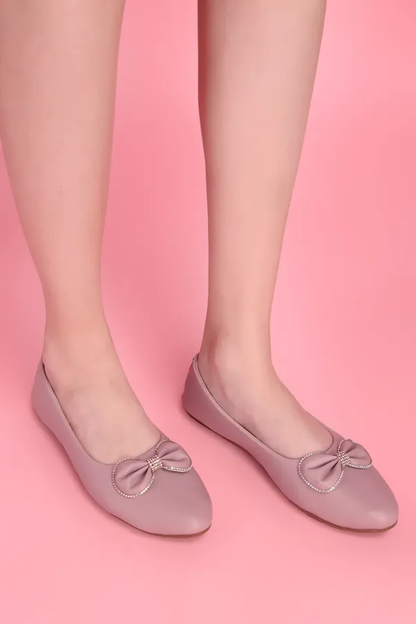 Dusty_Pink_Ballet_Flats_With_Bow_Detail_For_Women