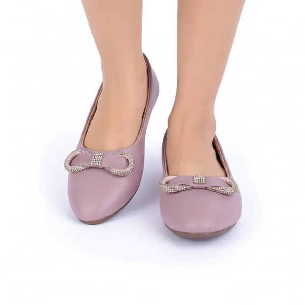 Mauve_Pink_Ballet_Flats_With_Embellished_Bow_For_Women