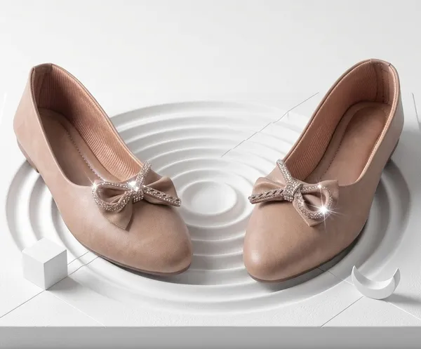 Beige_Bow_Embellished_Ballet_Flats_With_Studded_Detail_For_Women