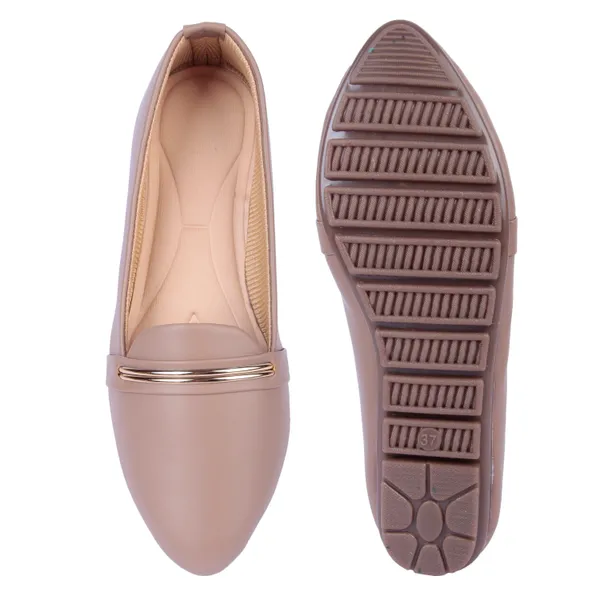 Beige_Slip_On_Loafers_With_Metal_Accent_For_Women