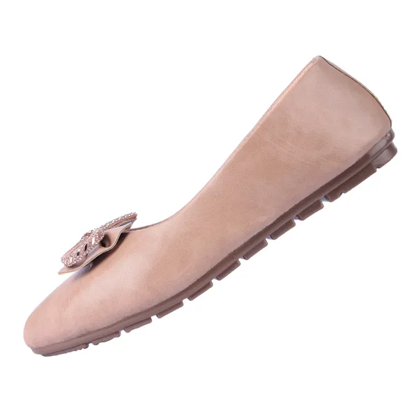 Beige_Bow_Embellished_Ballet_Flats_With_Studded_Detail_For_Women