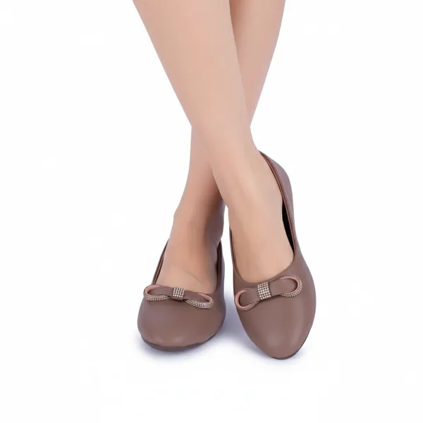 Brown_Casual_Flats_With_Bow_Detail_For_Women