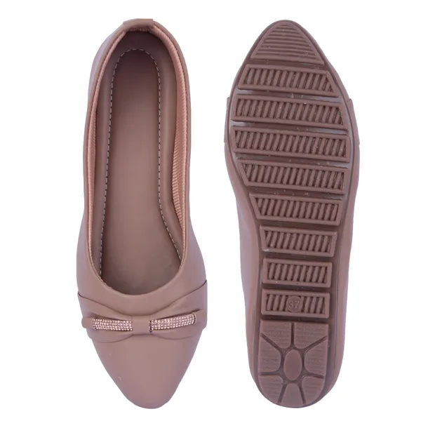 Beige_Casual_Flat_Shoes_With_Rhinestone_Bow_Detail_For_Women