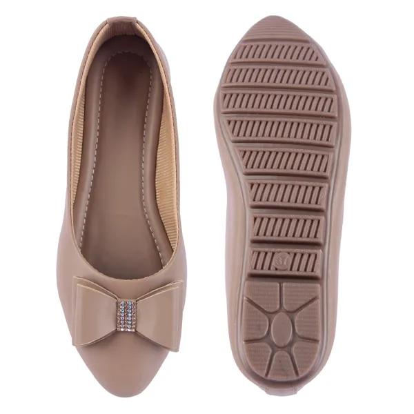 Taupe_Ballet_Flats_With_Bow_Detail_For_Women