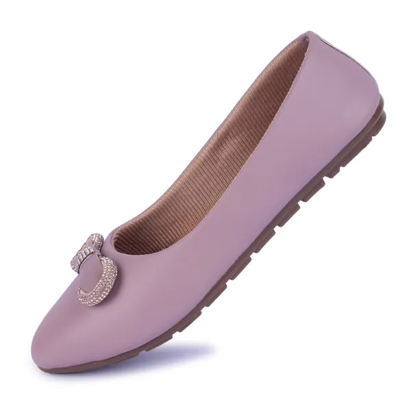 Mauve_Pink_Ballet_Flats_With_Embellished_Bow_For_Women